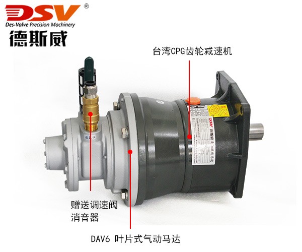 s10竞猜雷竞技叶片式气动马达配CPG齿轮减速机