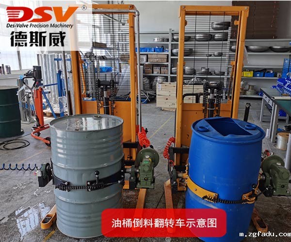 手动可倾式油桶升高车