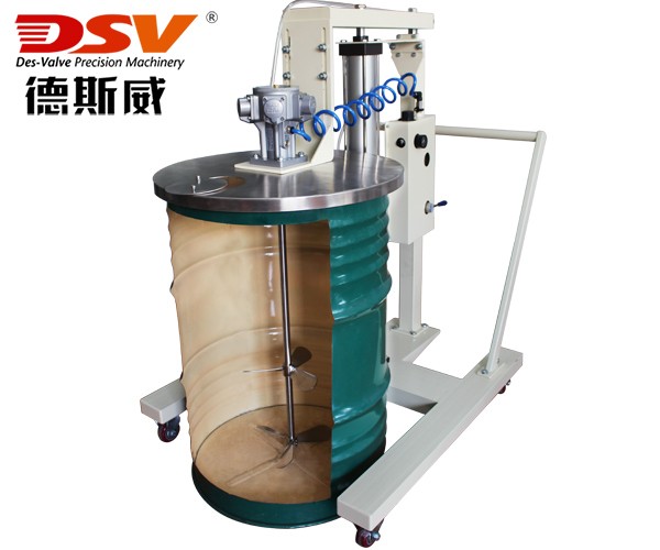 200L桶移动式气动升降搅拌机配不锈钢桶盖