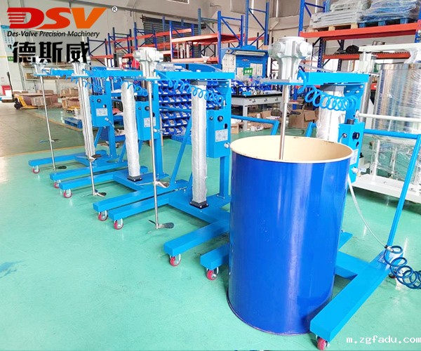 200L（55加仑）桶移动式气动升降搅拌机