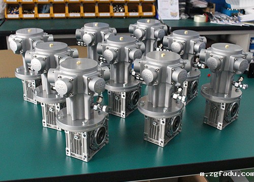 DAM5气动马达配RV蜗轮蜗杆减速机-内出力轴