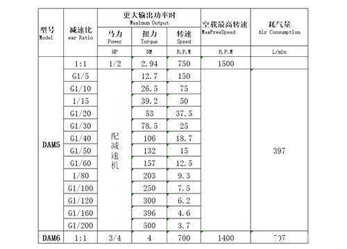 DAM5-T活塞式气动马达(基本款)