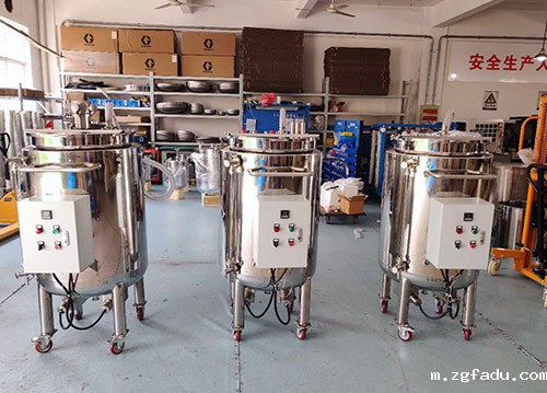 200L不锈钢加热保温气动搅拌桶