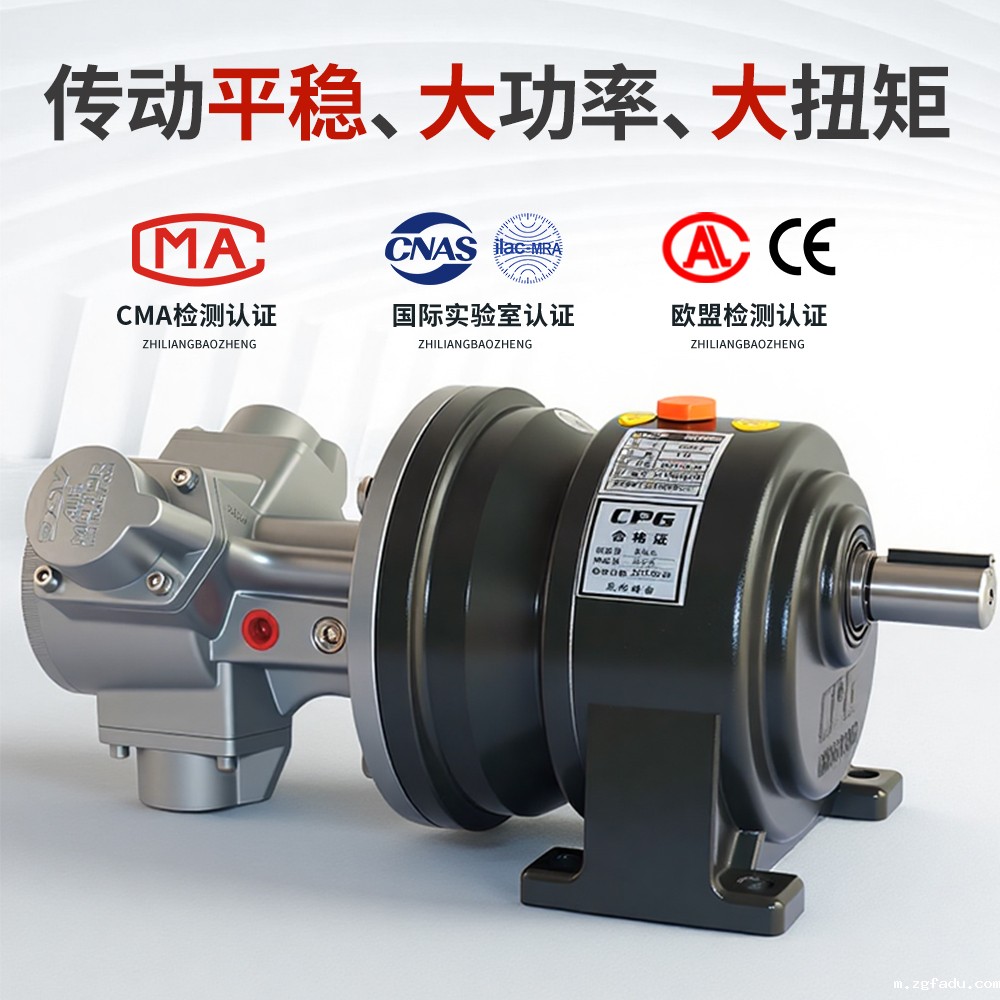 活塞式气动马达配CPG齿轮减速机