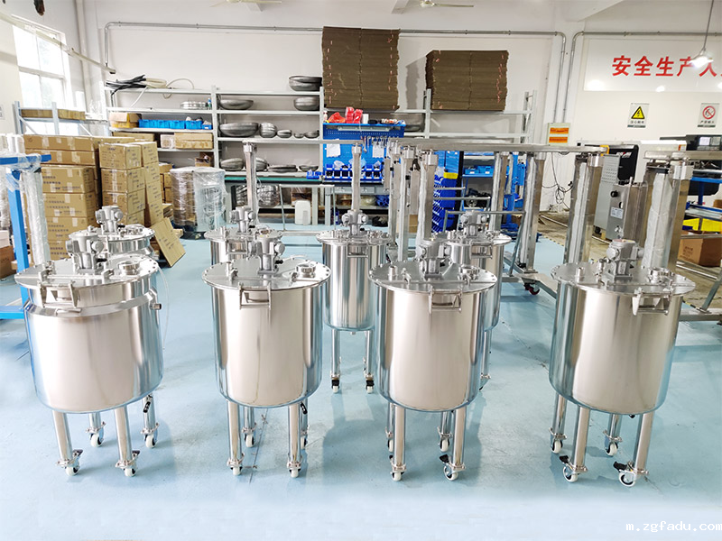 立式气动搅拌机配不锈钢桶批量