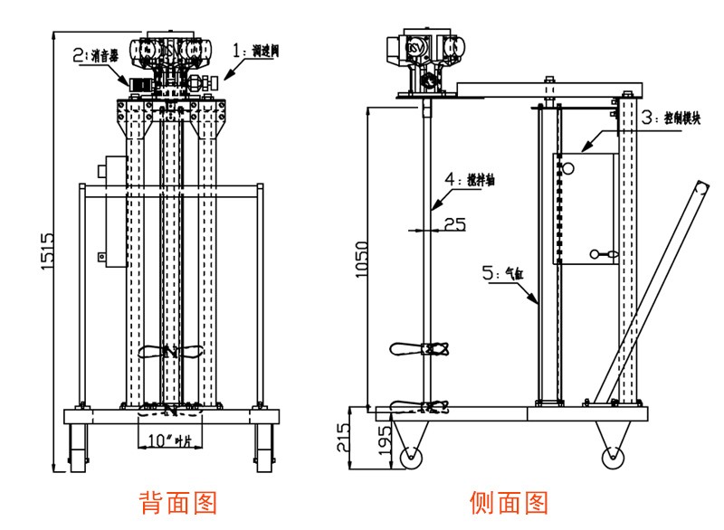 1712557603704836.jpg 双导杆气动升降搅拌机技术平面示意图1.jpg